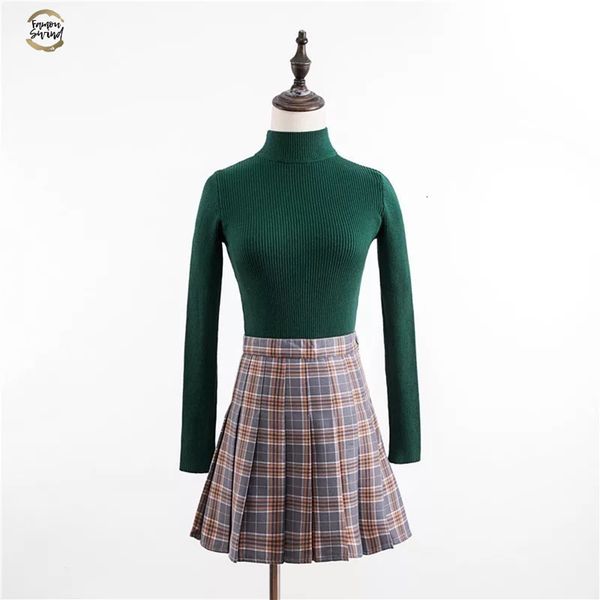 

new-coming autumn turtleneck pullovers sweaters primer shirt long sleeve short korean slim-fit tight sweater woman clothes, White;black