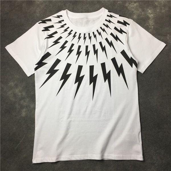 

mens t shirt casual short sleeves fashion black white men women hip hop tees size s-xl, White;black