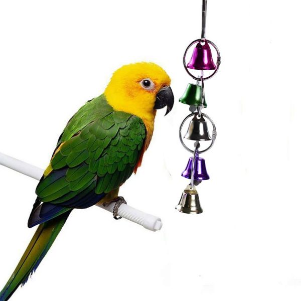 

bird toys blocks chew funny toys for parrots hanging bridge string with bells swing colorful parrot