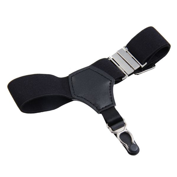 

suspenders 1 pair high elasticity black sock garter men women suspender accessories metal buckle clip xh, Black;white