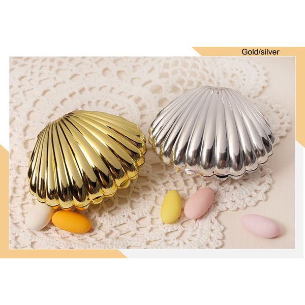 

10pcs/lot shell wedding favor box wedding candy shell sugar box casamento favors and gifts decoration mariage