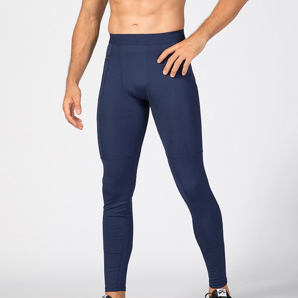 

fitness legging pocket with zipper yoga pants men yoga leggings high waist seamless workout running pants gym wear sport clothes, White;red