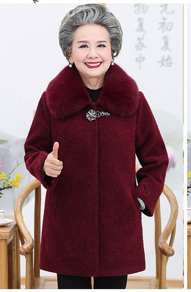 

coats winter and fall 2019 new fashion middle aged women's clothes, Black