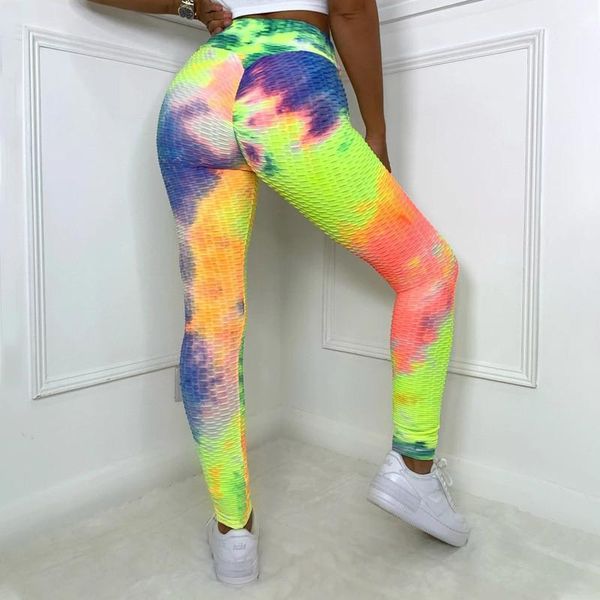 

color leggings casual ankle length high waist leggings fashion tie dye print womens leggings designer contrast, Black