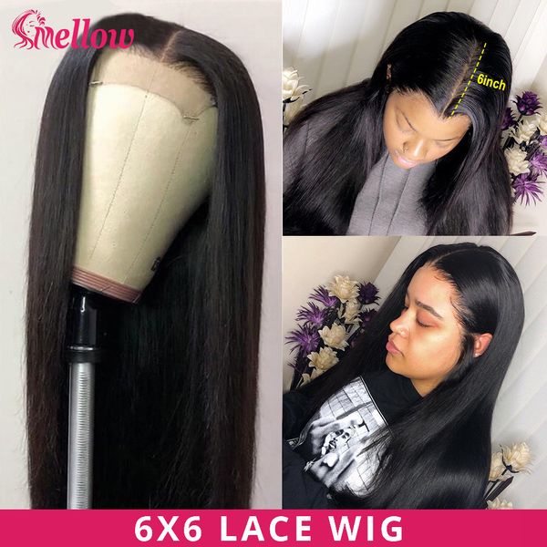 

straight lace front human hair wigs 6x6 lace closure wig human hair wigs preplucked brazilian straight, Black;brown
