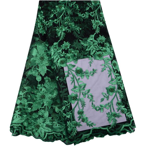 

2019 african laces fabrics embroidered french lace fabric nigerian net tulle lace a1014, Black;white