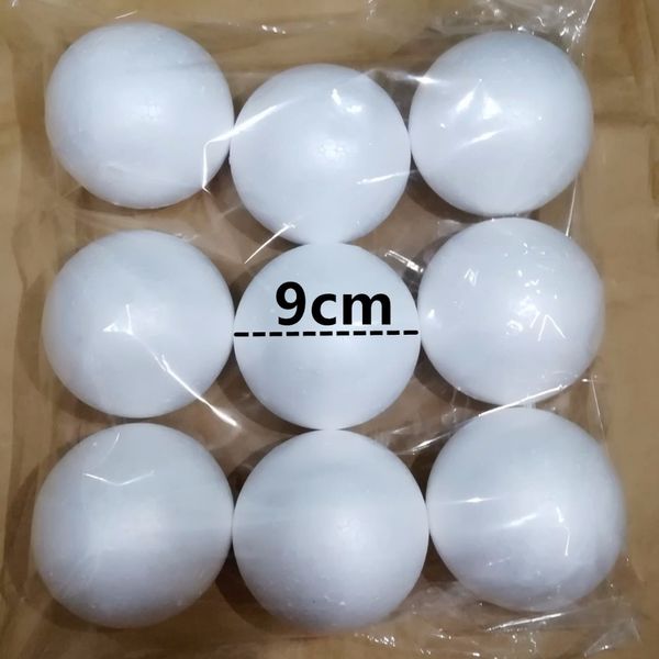 

diameter 9cm 18pcs white modelling polystyrene styrofoam foam ball spheres for new diy crafts supplies