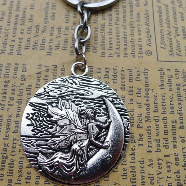 

alloy moon angel key buckle lobster pendant buckle ancient silver ornaments parts, Slivery;golden