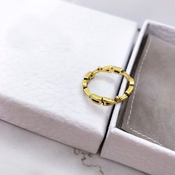 

d home di family letter female temperament high version ring band rings, Silver