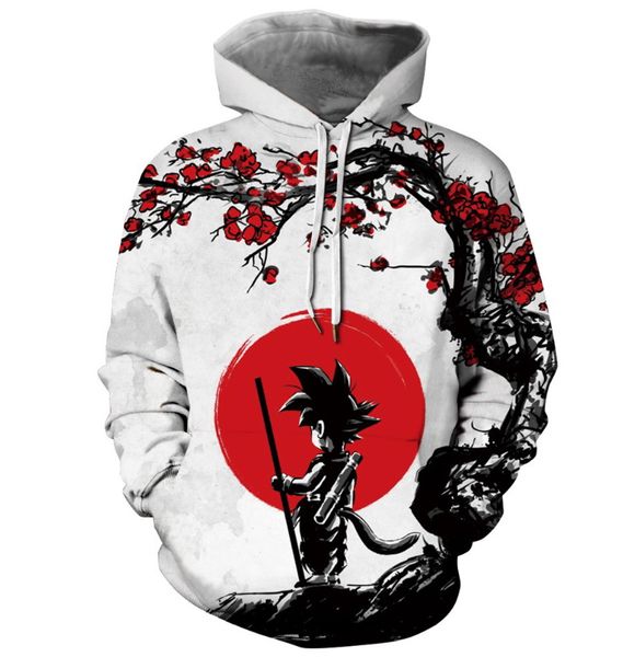

kid гоку unisex аниме hoodie японского аниме naruto 3d печати пуловер с капюшоном толстовка смешные прохладный streetwear s-5xl, Black