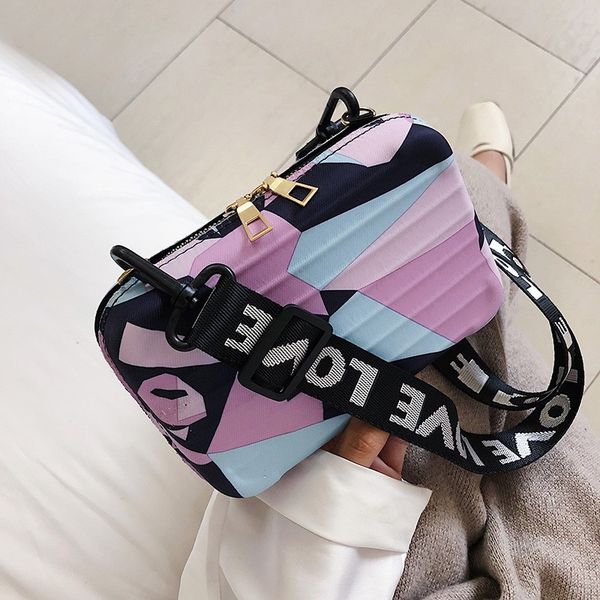 

abay handbags 2020 new mini luggage suitcase girl crossbody bag hard shell small square bag box women's shoulder bags