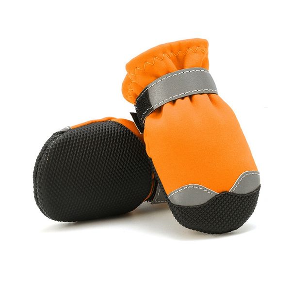 

4pcs/lot waterproof fabric pu leather winter dog shoes outdoor sport shoes protect not to hurt for small medium large dogs