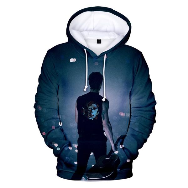 

simple 3d shawn mendes hoodies men women new creative print long sleeve hooded sweatshirts youth, Black