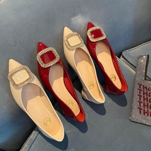 

shallow mouth korean shoes pointed toe female footwear casual sneaker buckle all-match 2020 summer dress comfortable new, Black