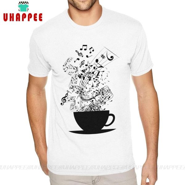 

cup of music note t-shirts big size boys diy shirts, White;black