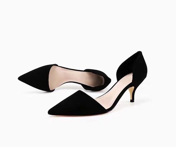 

c new k ladies fashion shoes dress sandals hollow fine heel fashion professional shoes get together dinner wedding shoes a36, Black