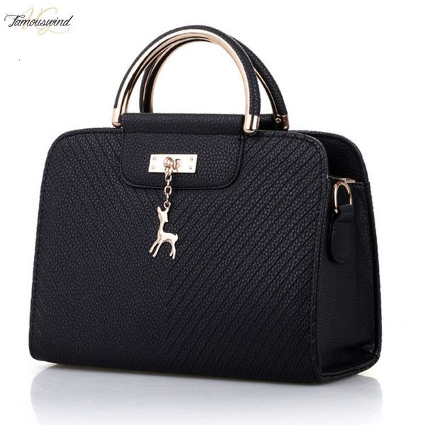 

women bag women leather handbag box shoulder bag women crossbody handbag female cute deer pendant big elegant high quality