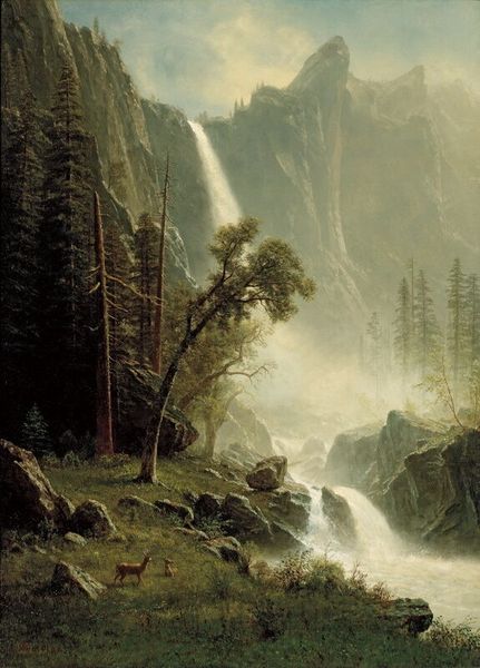 

Albert Bierstadt Bridal Veil Falls Home Decor Handpainted &HD Print Oil Painting On Canvas Wall Art Canvas Pictures 191115