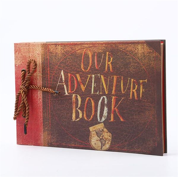 

40 pages p vintage kraft paper sheets card adventure p handmade diy foto scrapbook