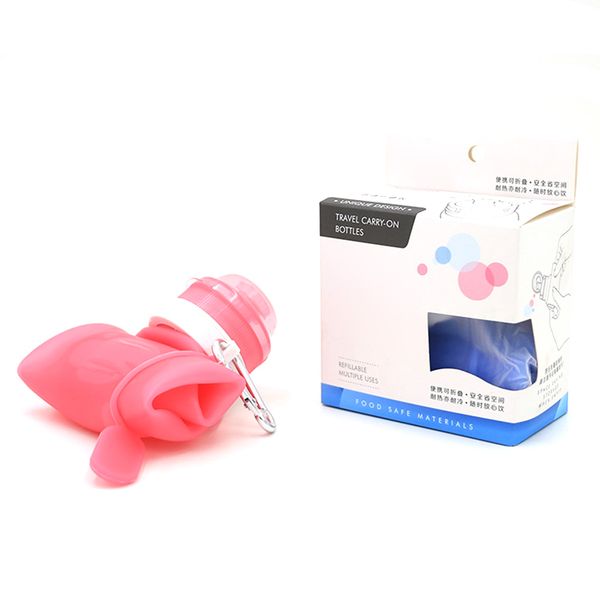 

creative collapsible foldable silicone drink sports water bottle camping travel my plastic bicycle bottle 600ml