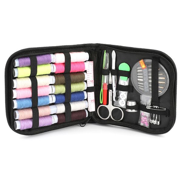 

multifunctional needlework kit needlework cross stitch tools embroidery kit travel diy home sewing accessories, Black