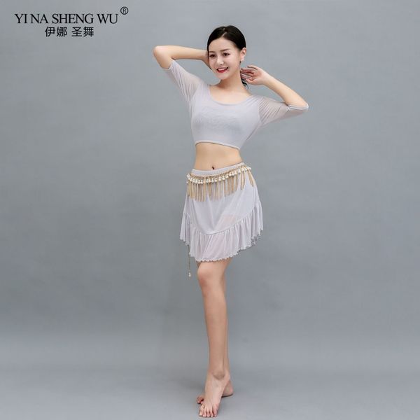 

belly dance clothes wear milk silk belly dance suit 2pcs short skirt girls bellydance costume latin/ballroom set women, Black;red