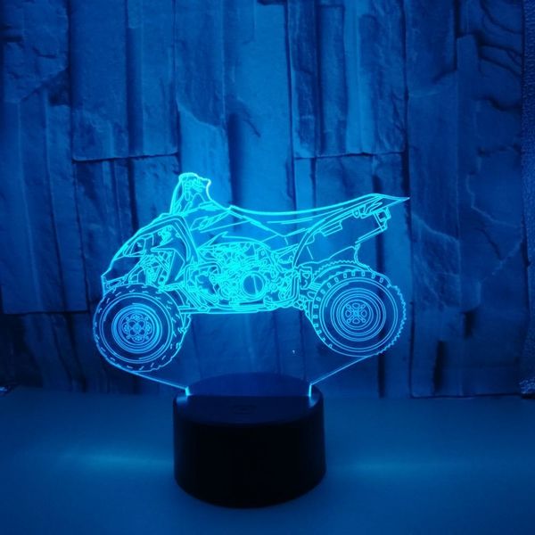 

торговля новый шаблон мотоцикла 3d красочные сенсорный небольшой настольная лампа красочные постепенное изменение трехмерный маленький ночни