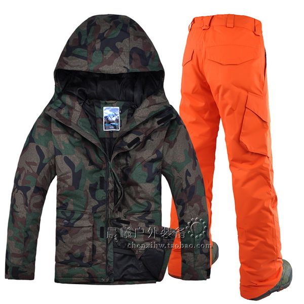 

gsou snow hight quality winter men ski and snowboard waterproof windproof breathable warm outdoor sports suit male colorful