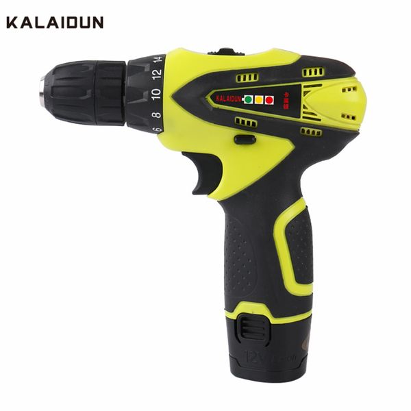 

kalaidun 12v dc electric drill power tools electric screwdriver lithium battery cordless drill mini