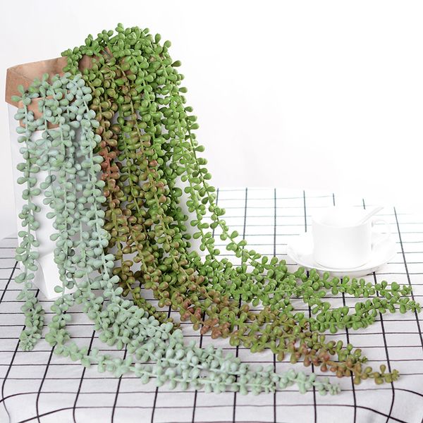 

artificial plants fleshy mini lover tears pearl vine wedding arrangement garden shop window decoration hanging rattan 3vines