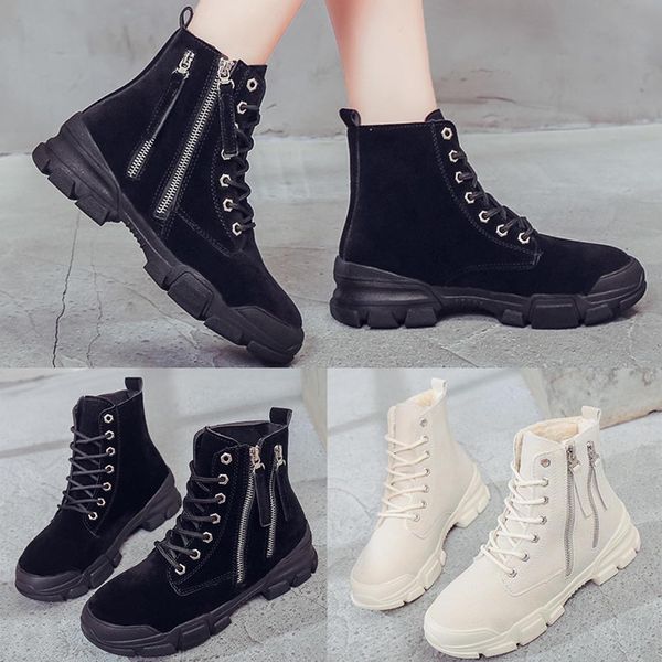 

trekking shoes winter fashion women's boots roman round-headed lace-up ankle boots classic women hiking shoes outdoor a30724