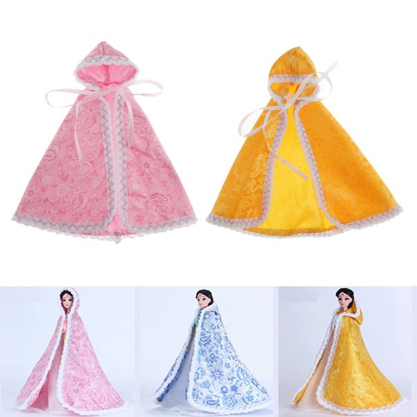 

pack of 2 fashionable cloak clothing for 1/6 bb dress up pink and yellow