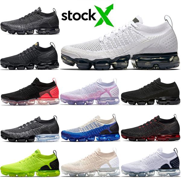 

stock x designer fly cushion running shoes for men vast grey metallic gold white symbol fashion trainer off women sport sneakers 36-45