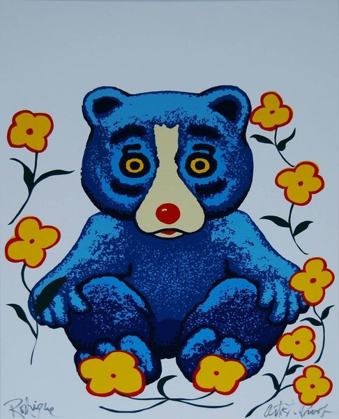 

george rodrigue blue dog bearly spring home decor handcrafts /hd print oil painting on canvas wall art canvas pictures 200116