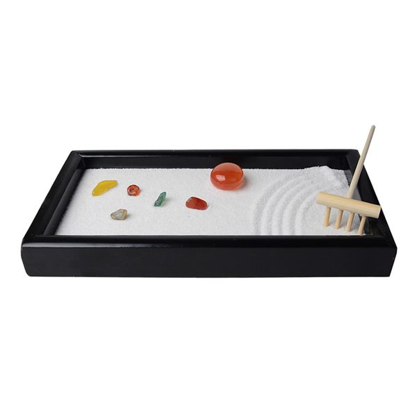 

black wooden garden sandbox miniature home