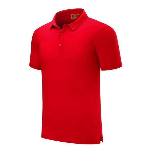 

new summer high-end silk cotton short-sleeved polo shirt men and women youth lapel polo shirt red short sleeve sd-1891-146, Black