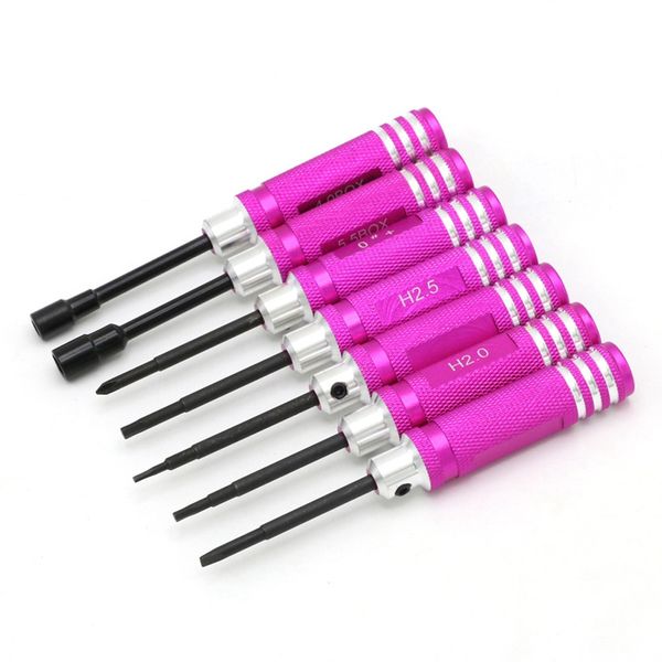 

hex 7pcs screw driver tool kit for rc helicopter car bk pink for rc toys drone