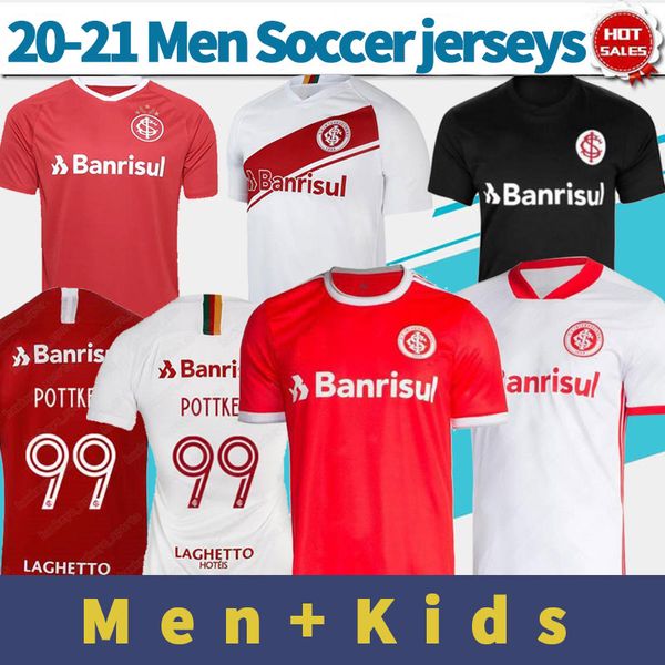 

2020 internacional rs home red soccer jerseys 20/21 away white kids kit soccer shirts third black men football uniforms customized, Black;yellow