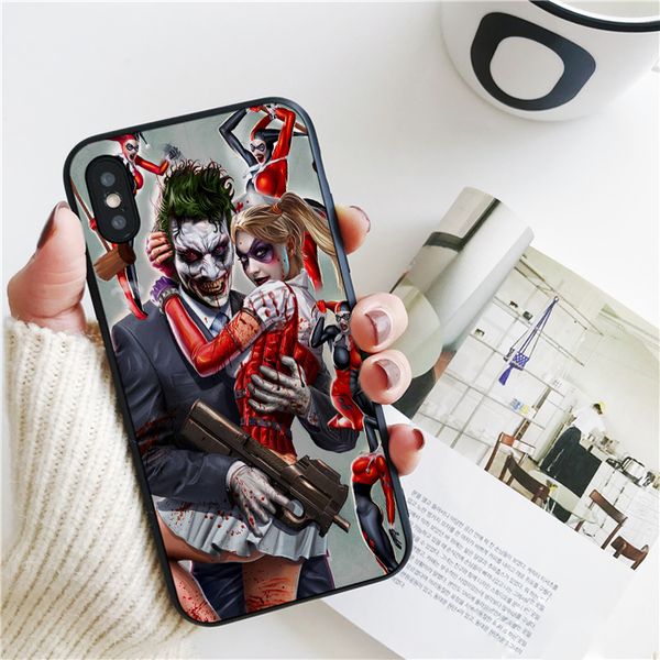 

fundas luxury harley quinn joker cover for iphone 11 pro xs max xr case for iphone 8 7 6s plus 5s se 5 case soft silicone cover.