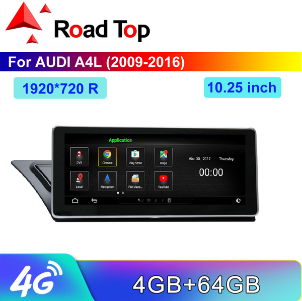 

10.25" android touch screen for a4/a5 2009-2016 high config with gps navigation radio stereo dash multimedia player car dvd