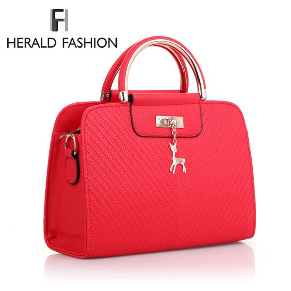 

fashion handbag 2019 new women leather bag large capacity shoulder bags casual tote simple handle hand bags deer decor t200622