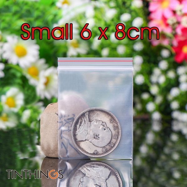 

6x8cm plastic bags jewelry small bag candy packaging bags clear compressed dustproof reclosable