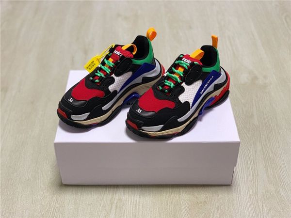 

paris home new autumn and winter women's thick-soled sneakers men's casual shoes couple wild fashion tide shoes many colors to cho, Black