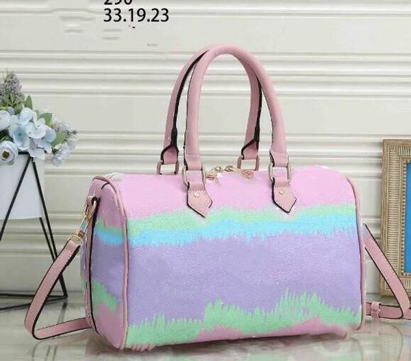 

wholesale and retail 33 size fashion color boston bag designer tie dye handle bag with shoulder strap luxury designer boston b