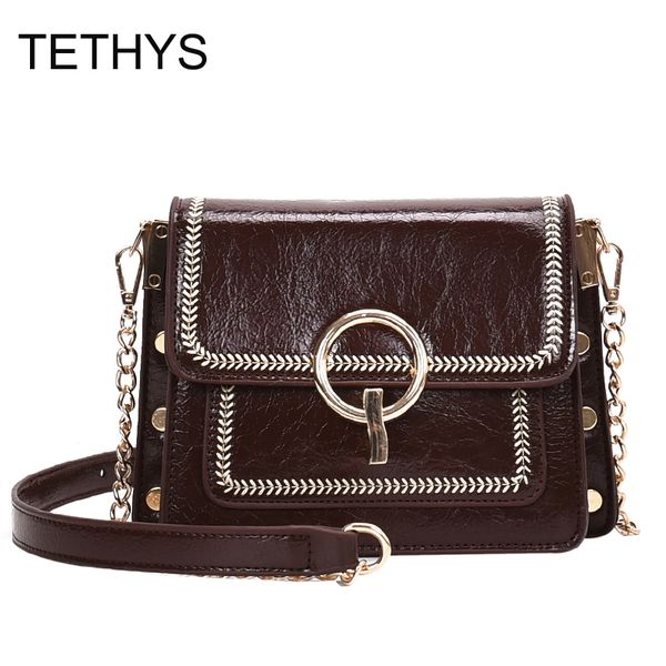 

tethys crossbody bags for women leather shoulder bag women messenger bag ladies rivet shoulder bolso mujer sac