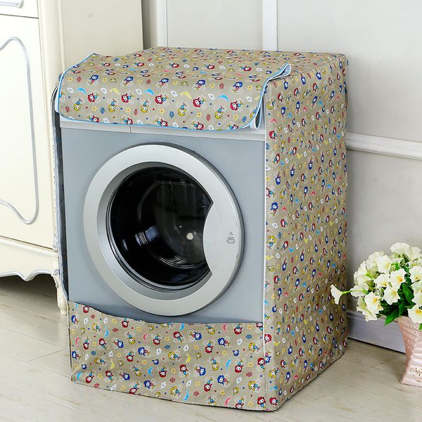 

waterproof fabric dust cover for drum washing machine front openning water-proof sunscreen washer dryer cover