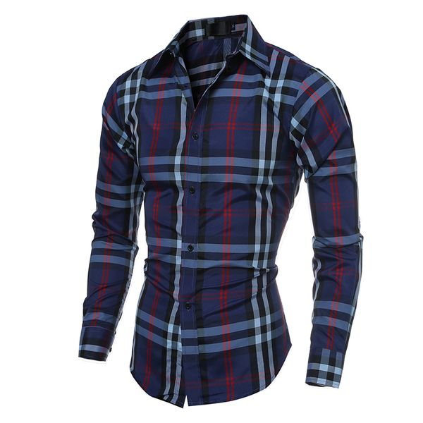 

casual cotton men shirts long sleeve plaid men's shirt male slim fit dress shirt camisa social masculina turn-down collar, White;black