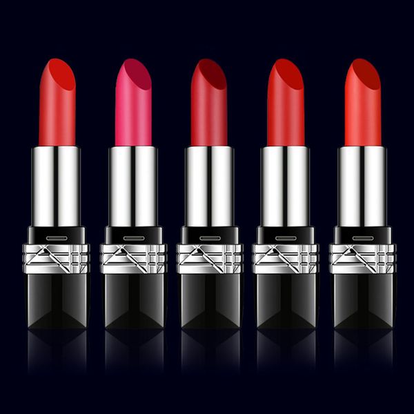 

5 colors silky lipstick women lip makeup matte long lasting waterproof brighten lipstick women beauty professional cosmetic tube