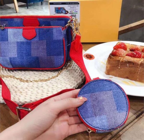 

designer multi pochette brand bags new fashion women small shoulder bag chain crossbody luxury handbag purses 3 pcs evening bag