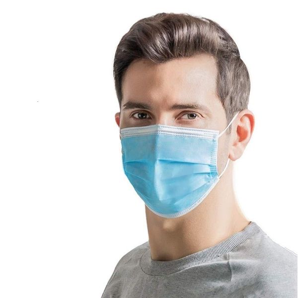 

dhl ship face3 layer ear loop dust mouth er wide 3 ply non woven face mask dustwaterproof sand stereo smog yqw2